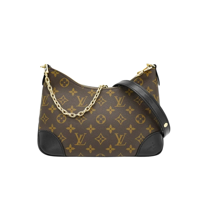 Louis Vuitton 路易威登 Boulogne 帆布牛角手提/斜背包(M45831-黑)