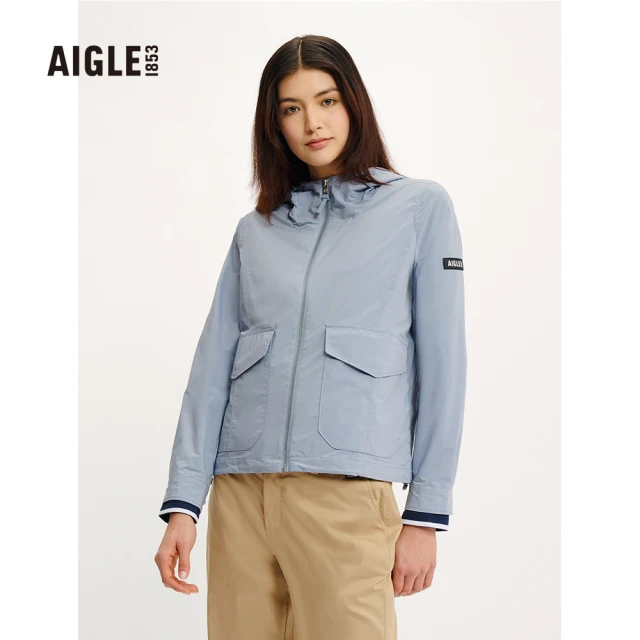 AIGLE 女 抗UV防潑外套(AG-4P253A049 淡藍)