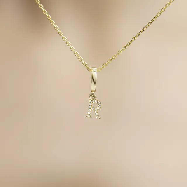 【Olivia Yao Jewellery】18K金 鑽石字母R 吊墜(HAUTE Collection/送禮/客製化)