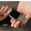 【ALL TIME 完全計時】Apple watch Series 9/8/7/6/5/4/3/2/1/SE/Ultra 切面緞光磨砂鈦錶帶(經典款/輕巧鈦)