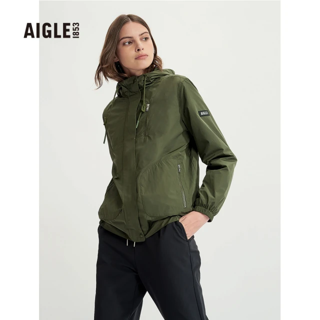 AIGLE 女 抗UV防潑外套(AG-3A249A080 軍綠)