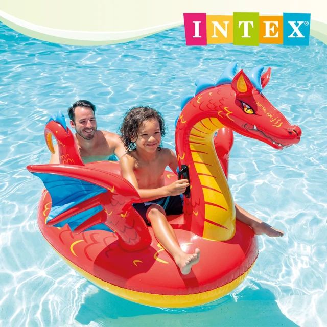 INTEX 神祕龍戲水座騎198x173cm 適3歲以上(57577NP)