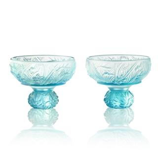 【琉璃工房LIVING】四季君子飲 蘭君子 對杯(生日贈禮/節日贈禮/企業贈禮/結婚禮物/酒器/酒杯)