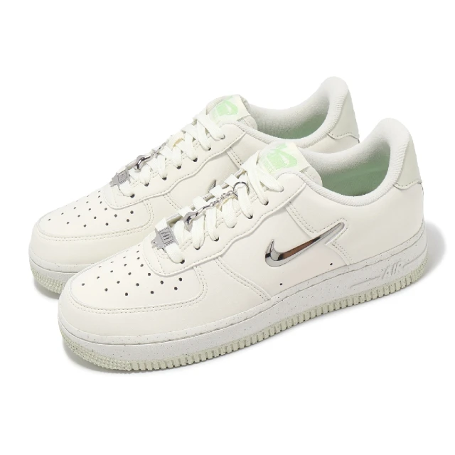 NIKE 耐吉 休閒鞋 Wmns Air Force 1 07 NN SE 女鞋 象牙白 綠 皮革 AF1 經典(FN8540-100)