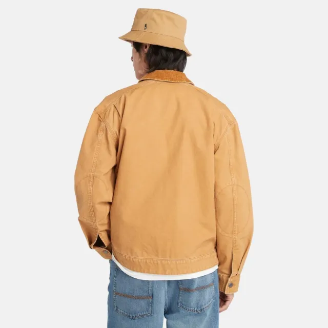 【Timberland】男款小麥色水洗帆布外套(A4245P47)