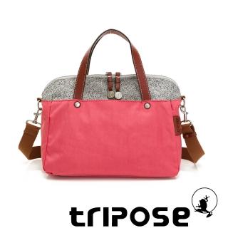 【tripose】漫遊系列巖紋玩色兩用手提揹包(晨曦紅)