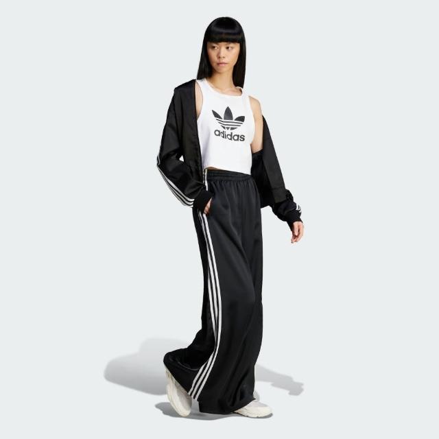 【adidas 愛迪達】Originals 背心 無袖 挖背 三葉草 LOGO 短版 慢跑 穿搭 女 白(IP0679 ∞)