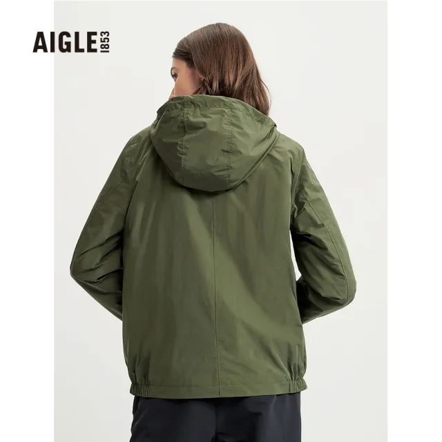 【AIGLE】女 抗UV防潑外套AG-3A249A080 軍綠(女裝 抗UV外套 防潑水外套)