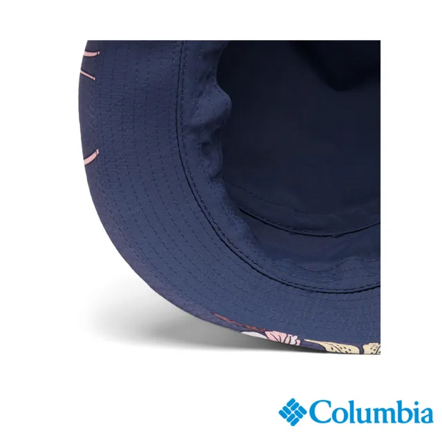 【Columbia 哥倫比亞 官方旗艦】中性-Pine Mountain™防曬快排漁夫帽-藍色花紋(UCU06250BJ/IS)