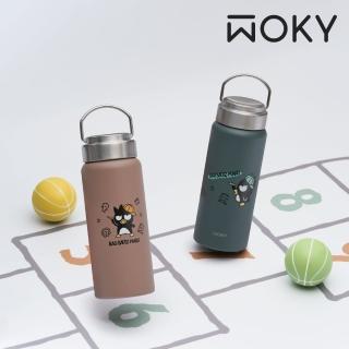 【WOKY 沃廚】酷企鵝聯名_提手鈦瓷易保溫瓶500ml(SANRIO三麗鷗)