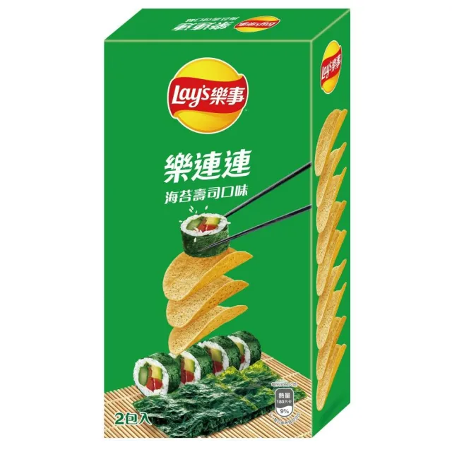 【Lay’s 樂事】樂事樂連連海苔壽司口味洋芋片166g/盒