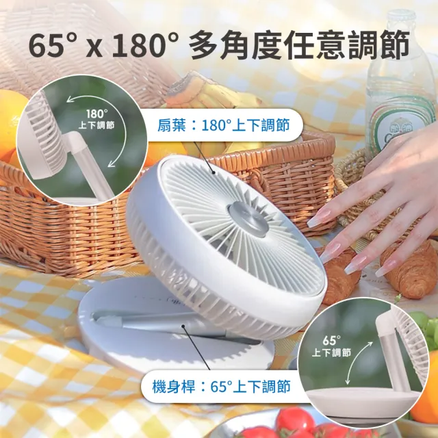 【Philips 飛利浦】迷你行動循環摺疊風扇 15H無線續航/多角度調節/輕音省電(ACR2124DX)