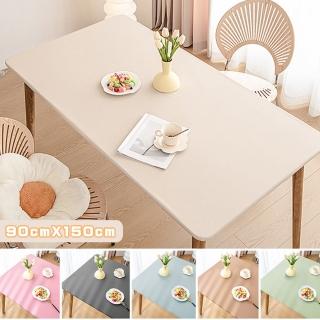 【TengYue】小羊皮防水耐磨全包式桌布90X150cm(防油 抗刮 桌巾 桌罩 餐桌檯布 餐桌布 茶几書桌布)