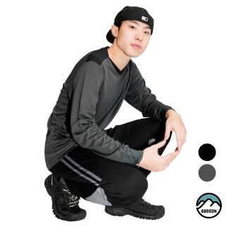 【GODSON】男吸濕排汗衣 防曬長袖 登山長袖 運動上衣(網眼 透氣 速乾)