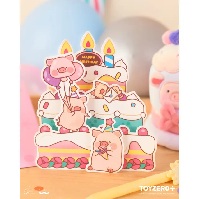 【TOYZEROPLUS】罐頭豬LuLu 生日系列 - 生日卡片(慶祝款/蛋糕款)