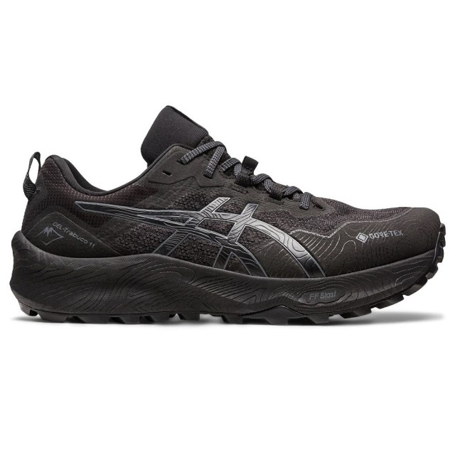 【asics 亞瑟士】GEL-TRABUCO 12 GTX 男款 防潑水系列 越野 慢跑鞋 黑(1011B801-002)