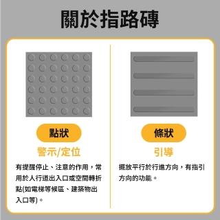 【SMILE】塑膠墊 灰色2入 條狀/點狀 防滑警示人行道 止滑貼 人行道 BR25GR-F(防滑路面貼 橡膠磚)