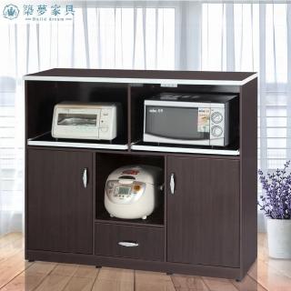 【Build dream 築夢傢俱】4.2尺 防水塑鋼傢俱 二拉盤一抽屜開門 碗盤餐櫃 電器櫃