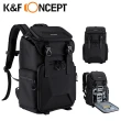 【K&F Concept】新休閒者 專業攝影單眼相機後背包 防撞防水 黑色 體積25L容量22L(KF13.098V2)
