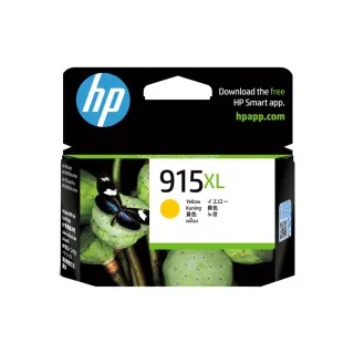 【HP 惠普】915XL 高列印量 黃色 原廠墨水匣(3YM21AA)