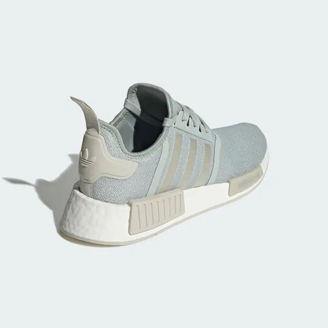 【adidas 愛迪達】慢跑鞋 女鞋 運動鞋 緩震 襪套 三葉草 NMD_R1 W 灰綠 IE0595