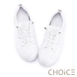 【CHOiCE】鑽飾牛皮厚底休閒鞋(白色)