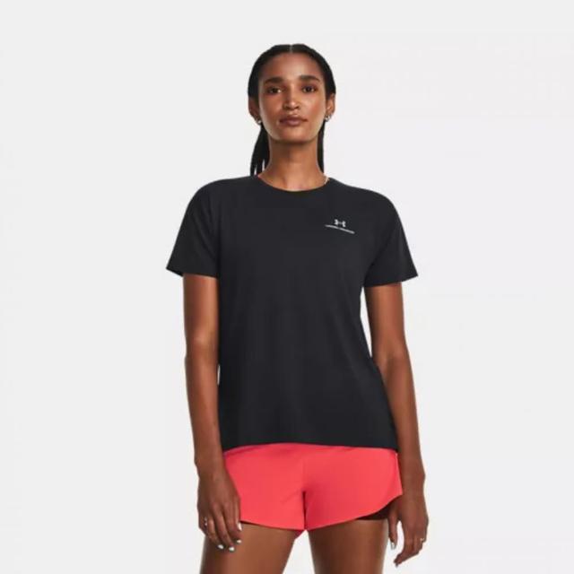 【UNDER ARMOUR】上衣 女款 短袖上衣 運動 UA Rush Energy SS 2.0 黑粉 1379141001(S1130)