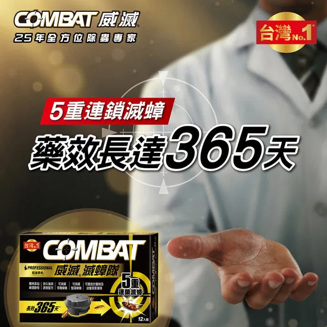 【Combat 威滅】滅蟑隊 超強誘食 1gx12入(除蟑螂藥-啤酒酵母)