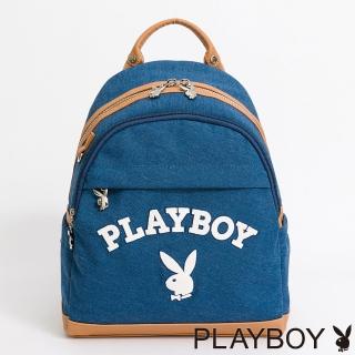 【PLAYBOY】後揹包 Newtro系列(藍色)