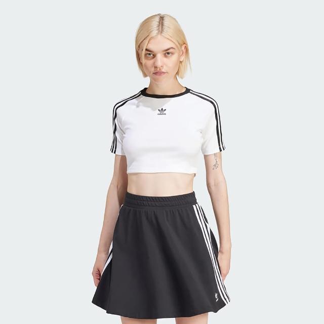 【adidas 愛迪達】短袖上衣 女 短版 亞規 3 S BABY TEE 白 IP0662