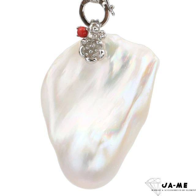 小樂珠寶 稀有粉紫天然淡水珍珠項鍊(大顆粒8-9mm橢圓形鵝
