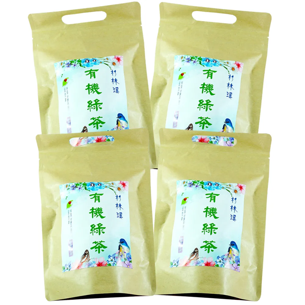 【鑫龍源】台灣有機綠茶葉(60g/包x4包;高山茶;有機綠茶;生青茶;無焙火;無發酵;有機驗證)