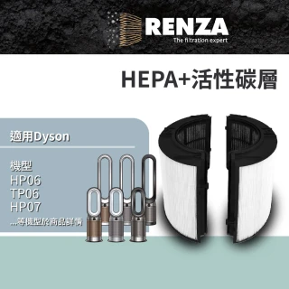 【RENZA】適用 Dyson 戴森 TP06 HP06 TP07 HP07 TP09 HP09 HP10 TP10 TP10 HP7A TP7A(高效HEPA+活性碳濾網)