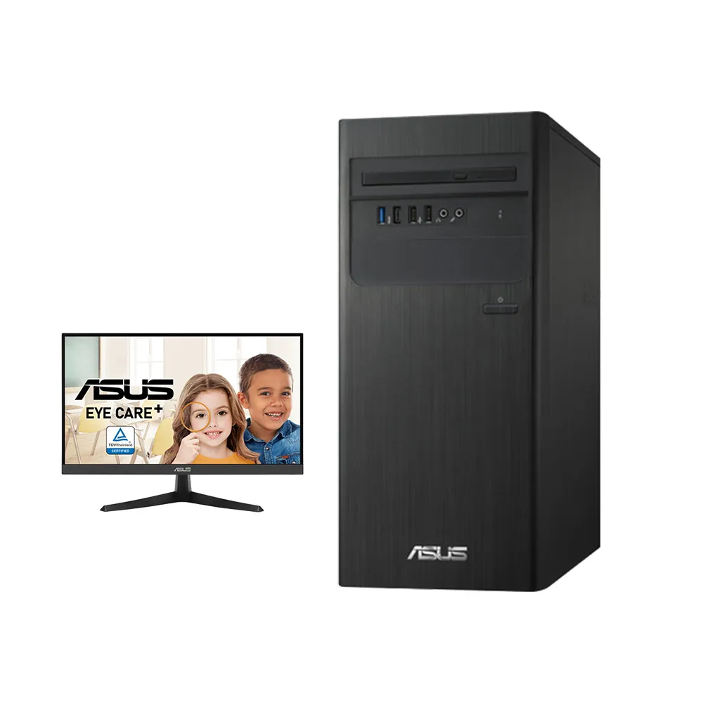 【ASUS 華碩】22型藍光護眼螢幕組★i7 RTX3060十六核電腦(H-S500TE/i7-13700/16G/1TB+512G SSD/RTX3060/W11