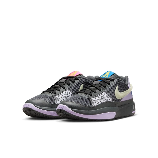 NIKE 耐吉NIKE 耐吉 籃球鞋 女鞋 大童 運動鞋 包覆 緩震 JA 1 GS 灰黑紫 DX2294-002