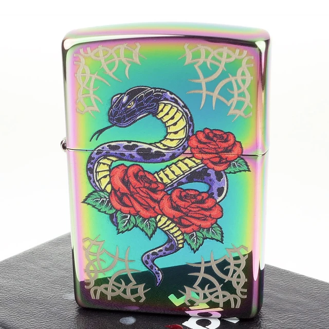 Zippo 美系~Rose Dagger Tattoo-玫瑰