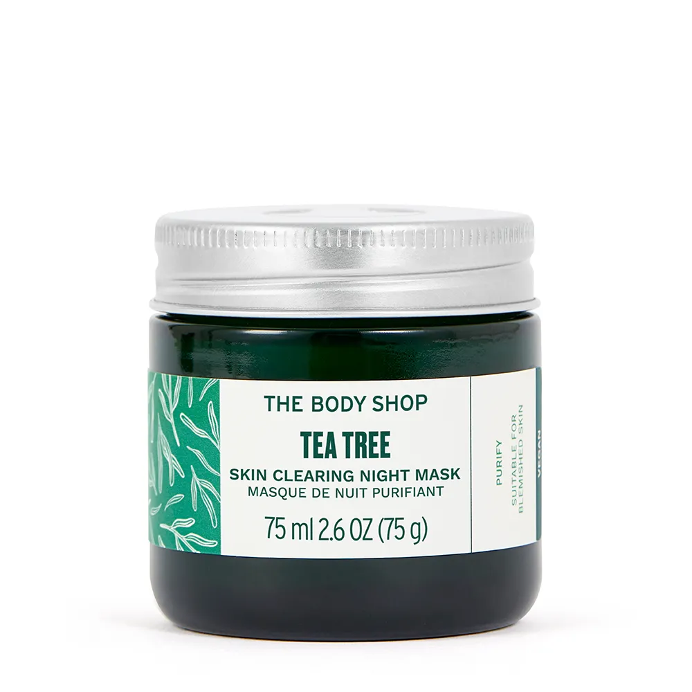 【THE BODY SHOP 美體小舖】茶樹淨膚抗瑕晚安凍膜(75ML/抗痘/除痘)