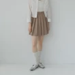 【Queenshop】女裝 簡約素色造型百褶短裙-可可 S/M/L 現+預 03010835