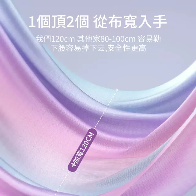 【灰熊厲害】美拍幻彩空中瑜珈掛布 瑜珈繩 瑜珈帶 高承重瑜珈輔助吊帶-彩虹色(瑜珈吊床 彈力瑜珈布 拉力繩)