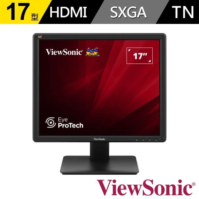 【ViewSonic 優派】VA709 17型 TN SXGA 75Hz 護眼電腦螢幕(VGA/DVI/5ms)