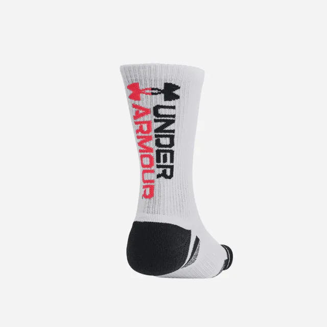 【UNDER ARMOUR】UA 男女同款  Perf Tech Nov 3pk 中長襪_1382031-100(白色)