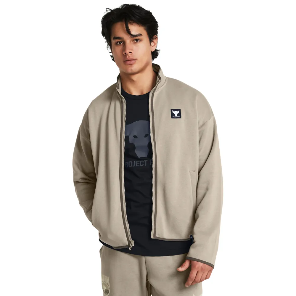 【UNDER ARMOUR】UA 男 Pjt Rock Ess Fleece 外套_1383188-203(卡其色)