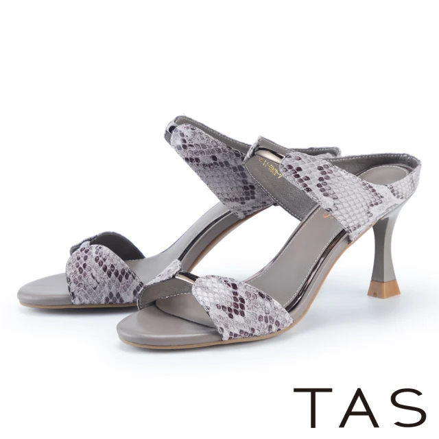 TAS 氣質花朵鑽飾真皮高跟涼鞋(裸色)好評推薦