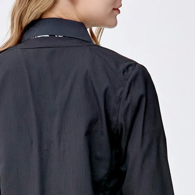 【PING】女款氣質圓領鑲鑽短版薄外套-黑(GOLF/高爾夫/RC24101-88)