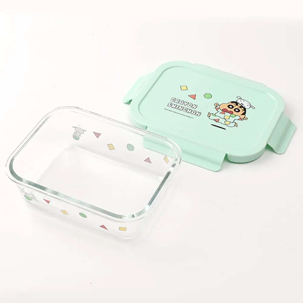 【Norns】蠟筆小新耐熱玻璃保鮮盒(1000ml容量 便當盒)