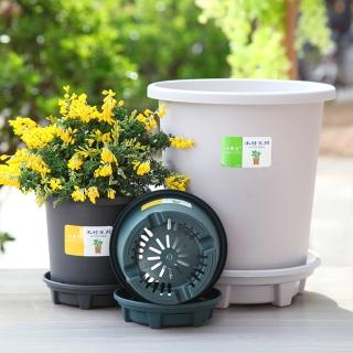 【京太陽】新款加厚青山控根盆7加侖Y390+託盤(盆栽 花盆 花器 花盆器皿 植栽 塑膠盆)
