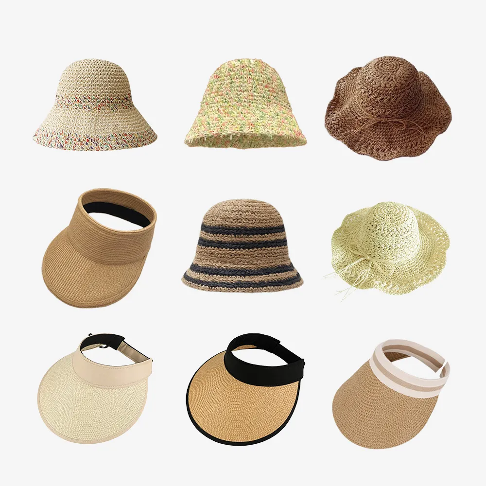 【SeasonsBikini】春夏百搭防曬編織草帽(草帽摺疊空頂)