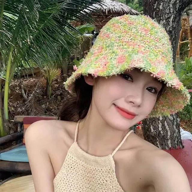 【SeasonsBikini】春夏百搭防曬編織草帽(草帽摺疊空頂)