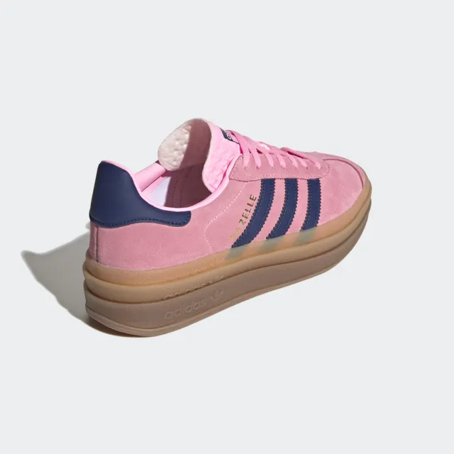 【adidas 愛迪達】GAZELLE BOLD 運動休閒鞋(H06122 ORIGINALS 休閒鞋 粉)