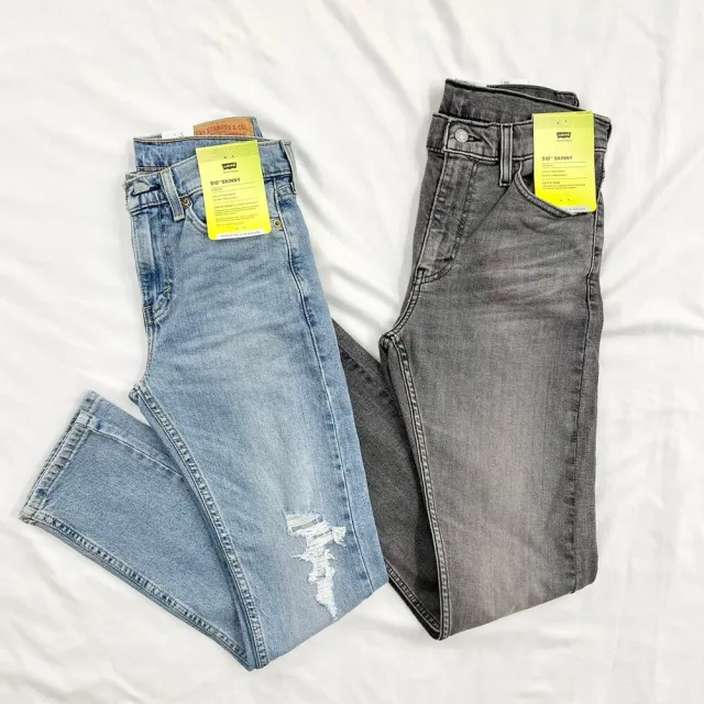 【LEVIS】Levis 510 窄版牛仔長褲 彈性 修身 skinny 彈性 長褲 Levis 丹寧 牛仔 平輸品(牛仔褲9442)